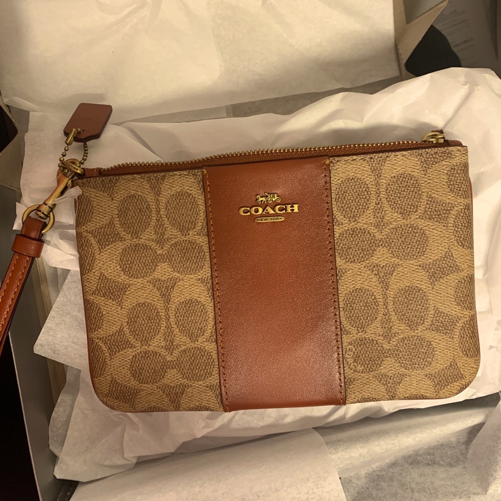 COACH Leather Wristlet